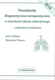 Standardy diagnostyczno-terapeutyczne w chorobach układu oddechowego wskazówki praktyczne. Autor: Ryszarda Chazan (red.). Dadada.pl Okładka książki Standardy diagnostyczno-terapeutyczne w chorobach układu oddechowego wskazówki praktyczne