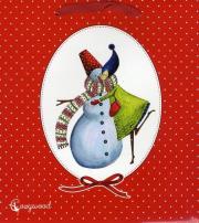 Opakowanie Torebka ozdobna duża Święta Bałwan