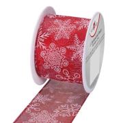 Opakowanie Wstążka 2mx40mm Gwiazdy czerwona