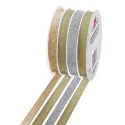 Opakowanie Wstążka Multi 10mm/3m złota/srebrna