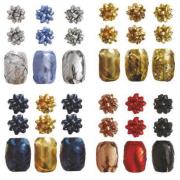 Opakowanie Zestaw do pakowania mix kolorów rozetki + wstążki