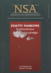 Opakowanie Zeszyty Naukowe Sądownictwa Administracyjnego  2008/02