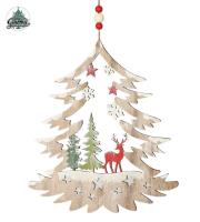 Opakowanie Drewiana ozdoba 28x24 cm