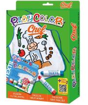 Farby do szyb 6 kolorów + fartuszek. Wydawca: PlayColor. Dadada.pl Opakowanie Farby do szyb 6 kolorów + fartuszek