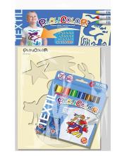 Opakowanie Farby do tkanin 6 kolorów - zestaw dla chłopców