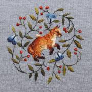 Opakowanie Karnet kwadrat z kopertą Fox and Butterflies