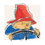 Opakowanie Karnet kwadrat z kopertą Paddington Driving