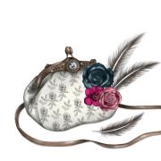 Opakowanie Karnet Swarovski kwadrat CL0303_BL Torebka pióra