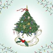 Opakowanie Karnet Swarovski kwadrat CL2305 Święta Choinka