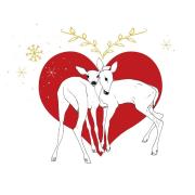 Opakowanie Karnet Swarovski kwadrat CL3203 Święta Sarny