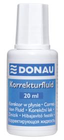Opakowanie KOREKTOR W PŁYNIE DONAU Z PĘDZELKIEM NA BLISTRZE, 20ML