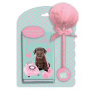 Opakowanie Notesik z długopisem z pomponem Studio Pets