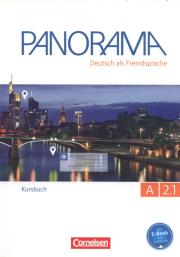 Panorama A 2.1 Kursbuch. Autor: Finster Andrea, Giersberg Dagmar, Jin Friederike, Paar-Grunbichler Verena. Dadada.pl Okładka książki Panorama A 2.1 Kursbuch