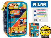 Opakowanie Piórnik MILAN 3-poziomowy z wyposażeniem UNDERGROUND niebieski