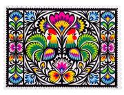 Opakowanie Podkładka filc - mała dwa koguty FOLKSTAR