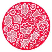 Opakowanie Podkładka pod mysz - kujawska czerwona okrągła