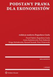 Podstawy prawa dla ekonomistów. Autor: Bogusława Gnela (red.). Dadada.pl Okładka książki Podstawy prawa dla ekonomistów