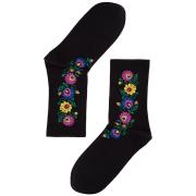 Opakowanie Skarpety damskie-roz. 38-40 kwiaty łowickie czarne