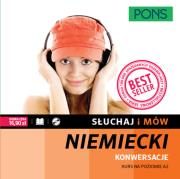 Słuchaj i mów niemiecki konwersacje +CD. Autor: Opracowanie zbiorowe. Dadada.pl Okładka książki Słuchaj i mów niemiecki konwersacje +CD