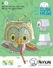 Okładka książki SOWA CUBE HEAD ZŁÓŻ I POKOLORUJ