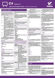 Tablice informatyczne C#. Autor: Rychlicki-Kicior Krzysztof. Dadada.pl Okładka książki Tablice informatyczne C#