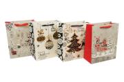Opakowanie Torebka Świąteczna pionowa średnia mix wzorów