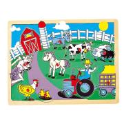 Opakowanie Układanka drewniana Farma uchwyty