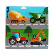 Opakowanie Układanka drewniana Pojazdy budowlane uchwyty