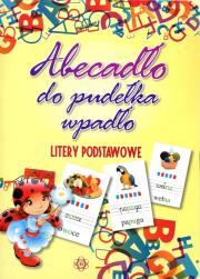Abecadło do pudełka wpadło. Litery podstawowe. Autor: Opracowanie zbiorowe. Dadada.pl Okładka książki Abecadło do pudełka wpadło. Litery podstawowe
