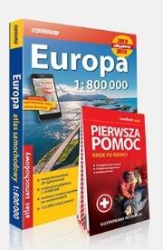Atlas samochodowy Europa 2019/2020 +pierwsza pomoc. Autor: praca zbiorowa. Dadada.pl Okładka książki Atlas samochodowy Europa 2019/2020 +pierwsza pomoc