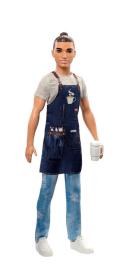 Opakowanie Barbie. Lalka Ken kariera barista FXP03