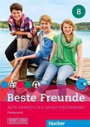 Beste Freunde 8 KB w.2018 + CD HUEBER. Autor: Manuela Georgiakaki, Graf-Riemann Elisabeth, Christiane Seuthe. Dadada.pl Okładka książki Beste Freunde 8 KB w.2018 + CD HUEBER