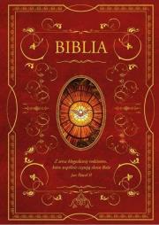 Okładka książki Biblia z obwolutą - wizerunek Ducha Święteg