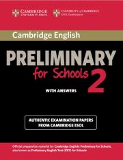 Opakowanie Cambridge English Preliminary for Schools 2 Student's Book with Answers