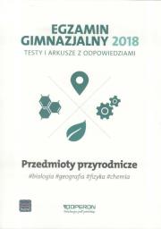 Egzamin gimnazjalny - Testy przyrod. 2018 OPERON. Autor: Szkutnik-Stokłosa Aleksandra, Doboszyńska Anna. Dadada.pl Okładka książki Egzamin gimnazjalny - Testy przyrod. 2018 OPERON