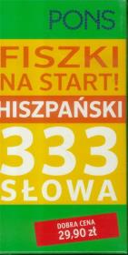 Okładka książki Fiszki na start! 333 słowa Hiszpański