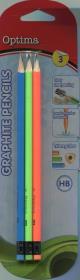 Opakowanie Grafitowy ołówek z gumką HB 3/1 12 sztuk