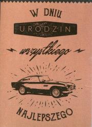 Opakowanie Henry karnet B6 Retro Urodziny Samochód
