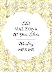 Opakowanie Karnet B6 Ślub - Złoty