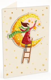 Opakowanie Karnet C6 naklejany + koperta Święta Kobieta i księżyc