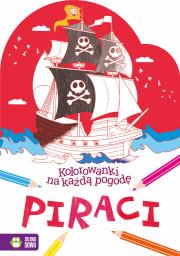 Kolorowanki na każdą pogodę. Piraci. Autor: Katarzyna Fic. Dadada.pl Okładka książki Kolorowanki na każdą pogodę. Piraci