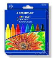 Opakowanie Kredki woskowe 8 kolorów super jumbo Noris Club