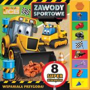 Książeczka dźwiękowa. My first JCB Zawody sportowe. Autor: Opracowanie zbiorowe. Dadada.pl Okładka książki Książeczka dźwiękowa. My first JCB Zawody sportowe