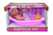 Opakowanie Lalka bobas set do kąpieli z wanną akcesoria