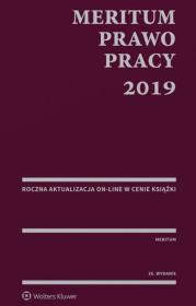 MERITUM Prawo pracy 2019. Autor: Kazimierz Jaśkowski  (red. merytoryczny). Dadada.pl Okładka książki MERITUM Prawo pracy 2019