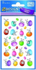 Opakowanie Naklejki Wielkanocne papierowe - Zajączki