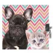 Opakowanie Pamiętnik z kłódką Dog & Cat