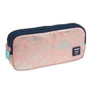 Piórnik 3 komorowy duży Silver 4 róż MILAN. Wydawca: MILAN. Dadada.pl Opakowanie Piórnik 3 komorowy duży Silver 4 róż MILAN