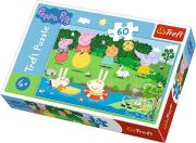 Opakowanie Puzzle 60 Świnka Peppa Wakacyjna zabawa TREFL