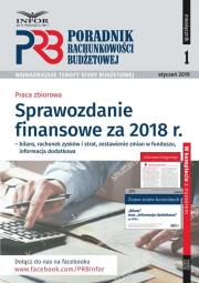 Okładka książki Sprawozdanie finansowe za 2018 rok
